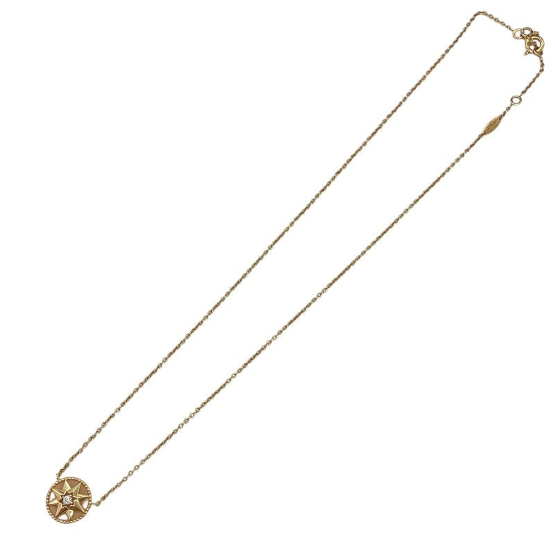 Christian Dior Rose Des Vents 1P Diamond Necklace Au750
