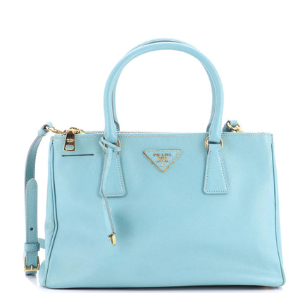 Prada Double Zip Lux Tote Saffiano Leather Small