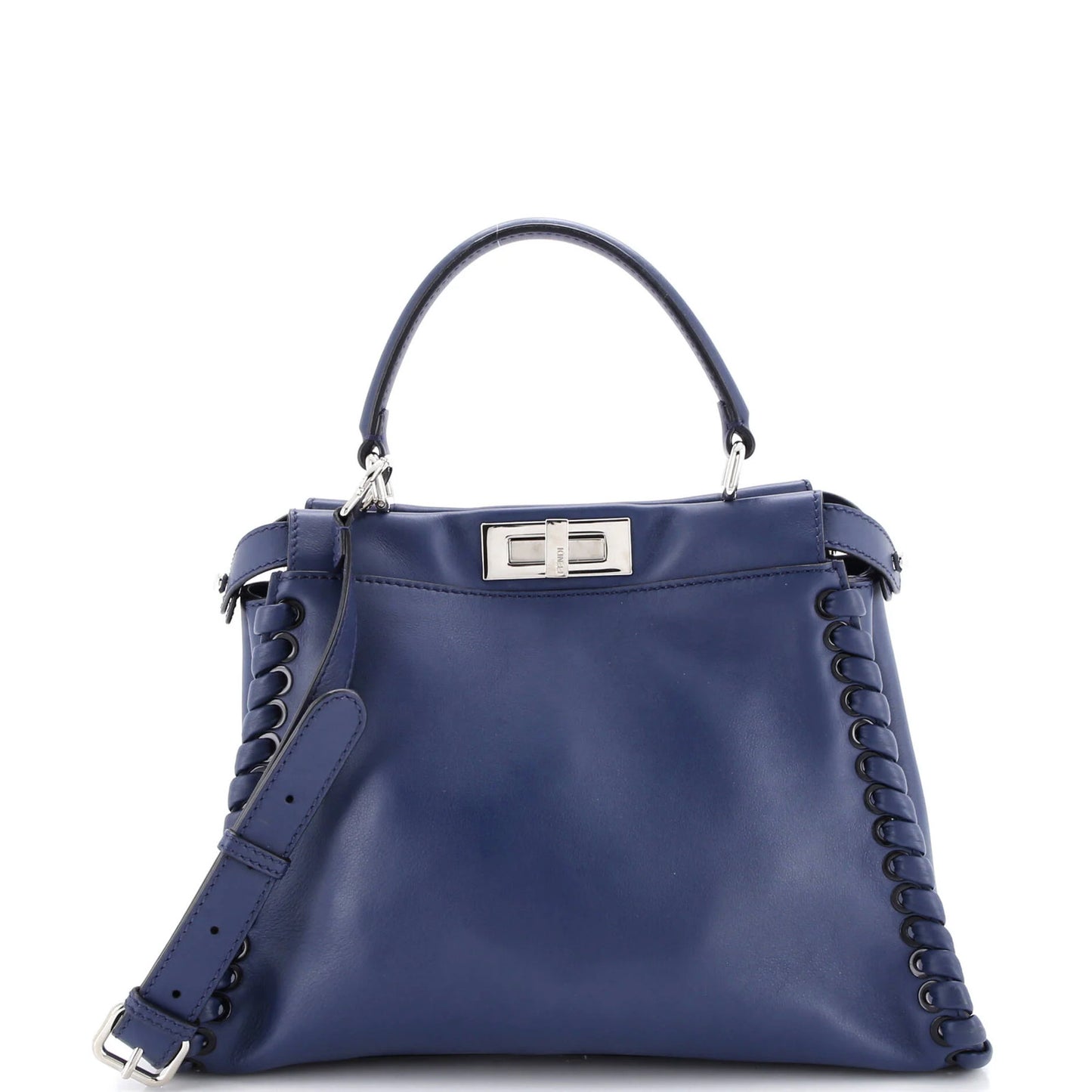 Fendi Peekaboo Bag Whipstitch Leather Regular