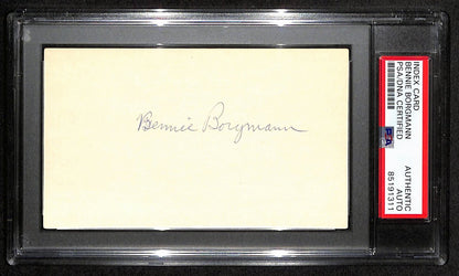 Bennie Borgmann Hof Signed/Auto 3X5 Index Card Fort Wayne Hoosier Psa/Dna 188576
