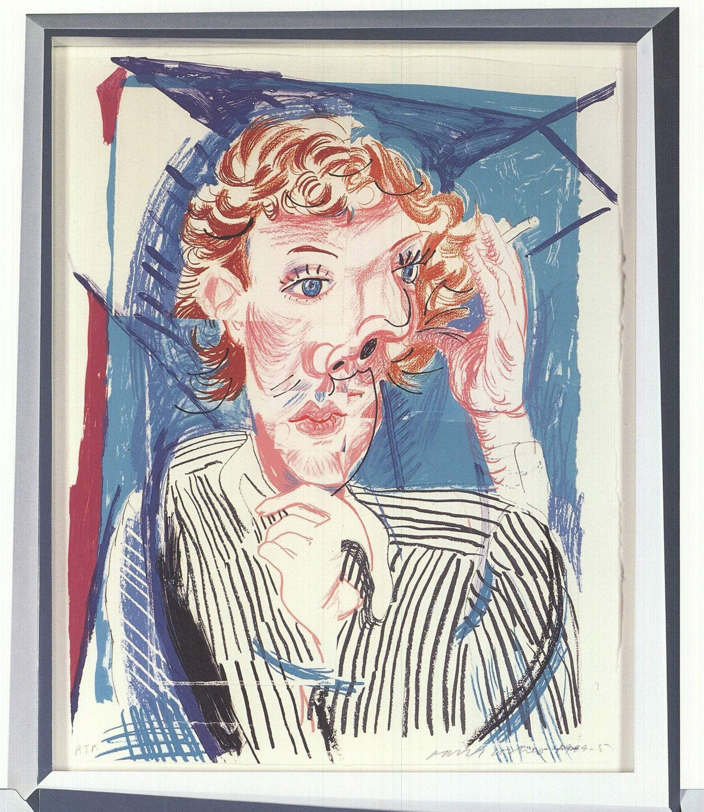 David Hockney An Image Of Gregory " Offset Lithograph Pop Art