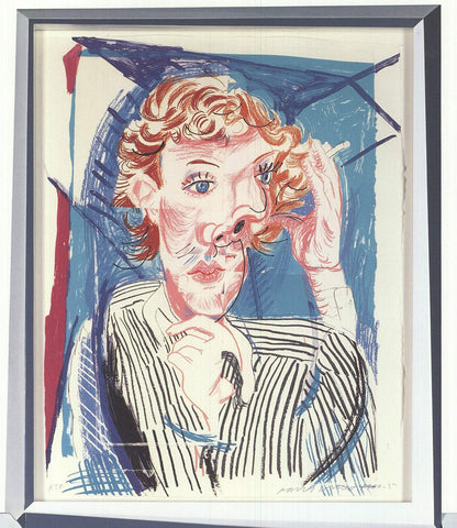 David Hockney An Image Of Gregory " Offset Lithograph Pop Art