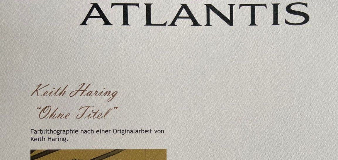 Keith Haring Lithograph From A Painting ' Coa Signed In Pen ' Hand Numbered