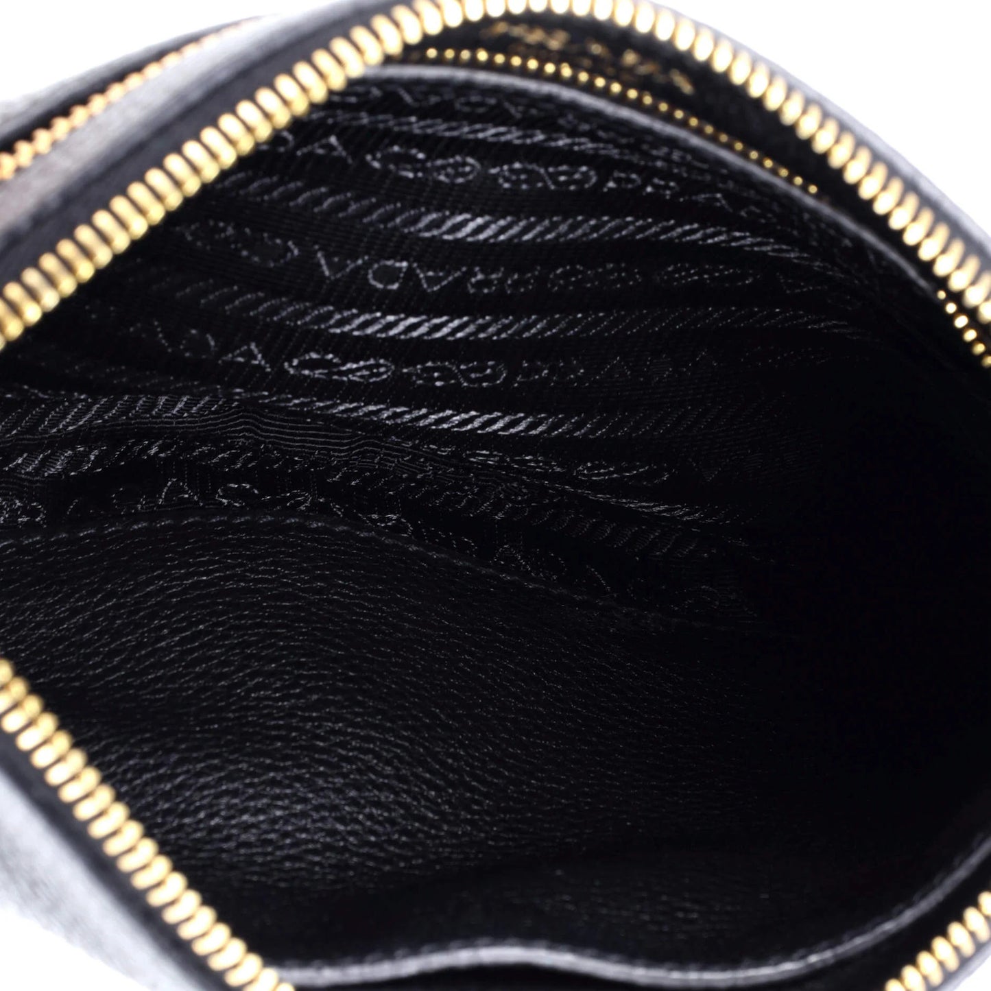 Prada Flat Zip Crossbody Bag Vitello Daino Mini