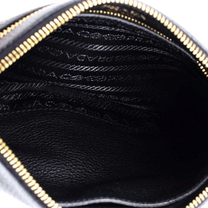 Prada Flat Zip Crossbody Bag Vitello Daino Mini