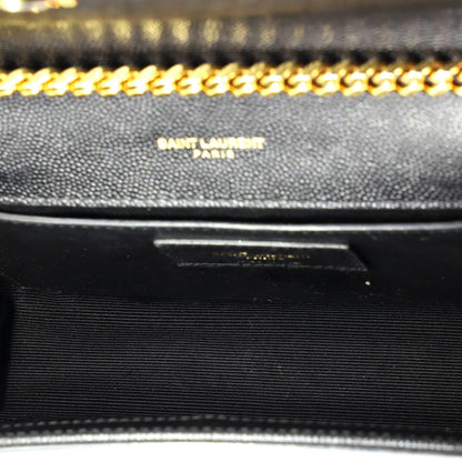 Saint Laurent Classic Monogram Crossbody Bag Grainy Leather Small