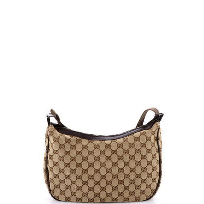 Gucci Saddle Zip Messenger Bag Gg Canvas With Leather Medium