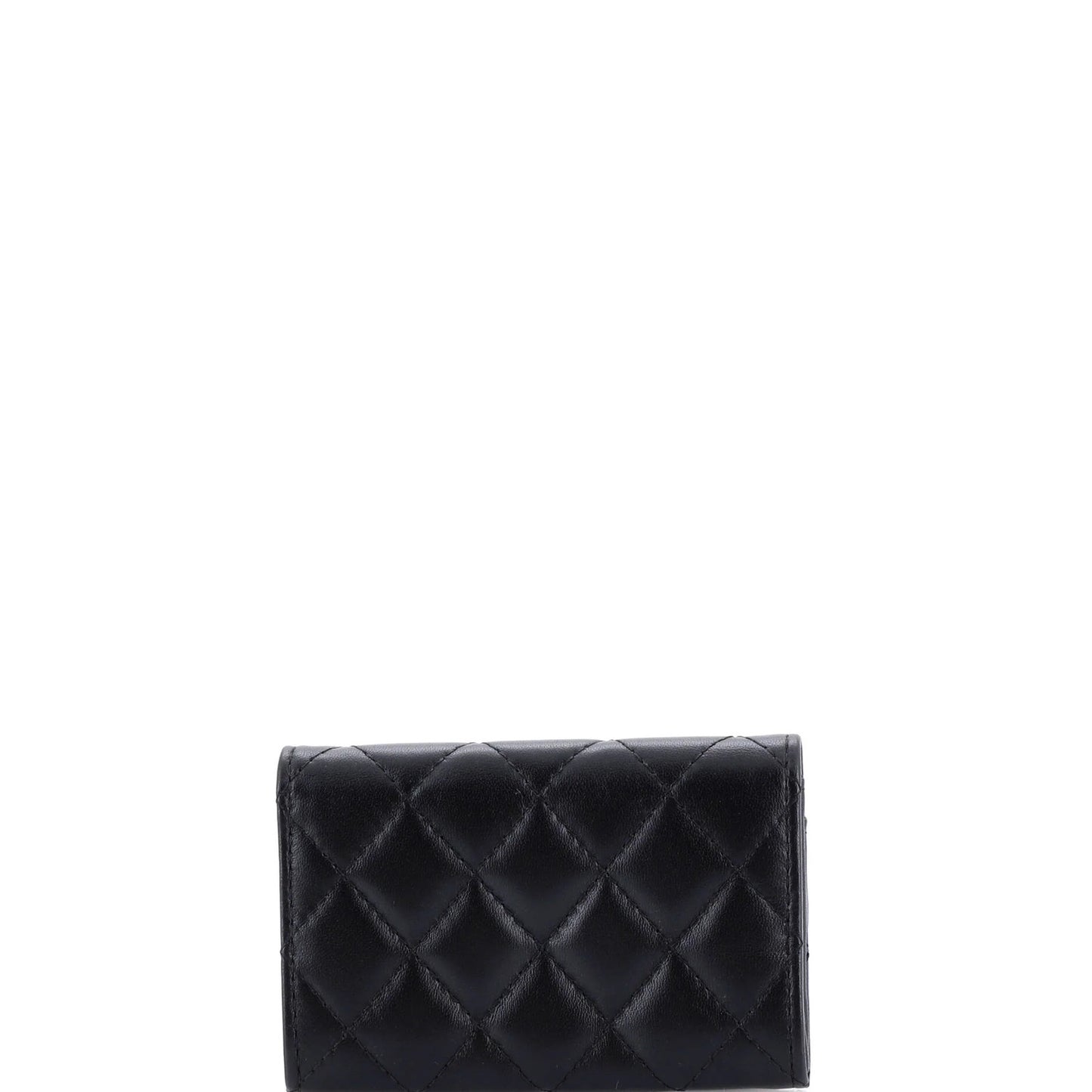 Chanel Crystal Cc Flap Card Case Quilted Lambskin