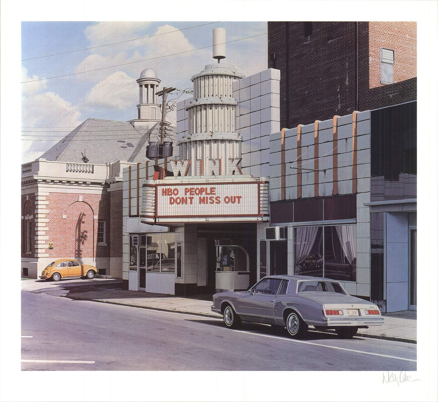 Davis Cone The Wink Theater/Playhouse Signed " Offset Lithograph