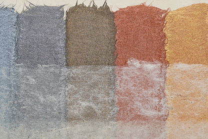 Framed Hisashi Momose Signed Original Painting Mixed media "Square Strips"