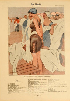 Simplicissimus 1913 By Marcello Dudovich Die Novize On Linen Original