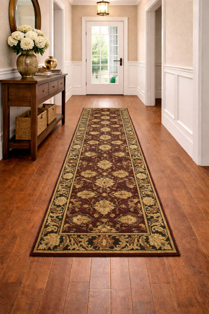 27X10 Handmade Wool Oriental Runner Rug Agra Jaipur Floral Hallway Carpet