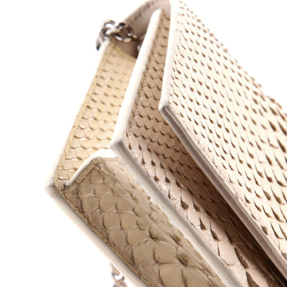 Saint Laurent Classic Monogram Tassel Crossbody Bag Python Embossed Leather