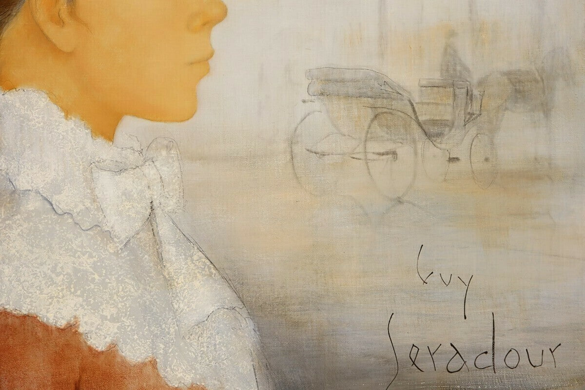 Guy Seradour (1922-2007) Original Oil Painting On Canvas Signed Framed - Woman