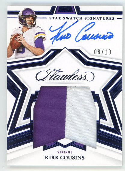 Kirk Cousins 2022 Panini Autographed Patch Relic #Sss-Kc