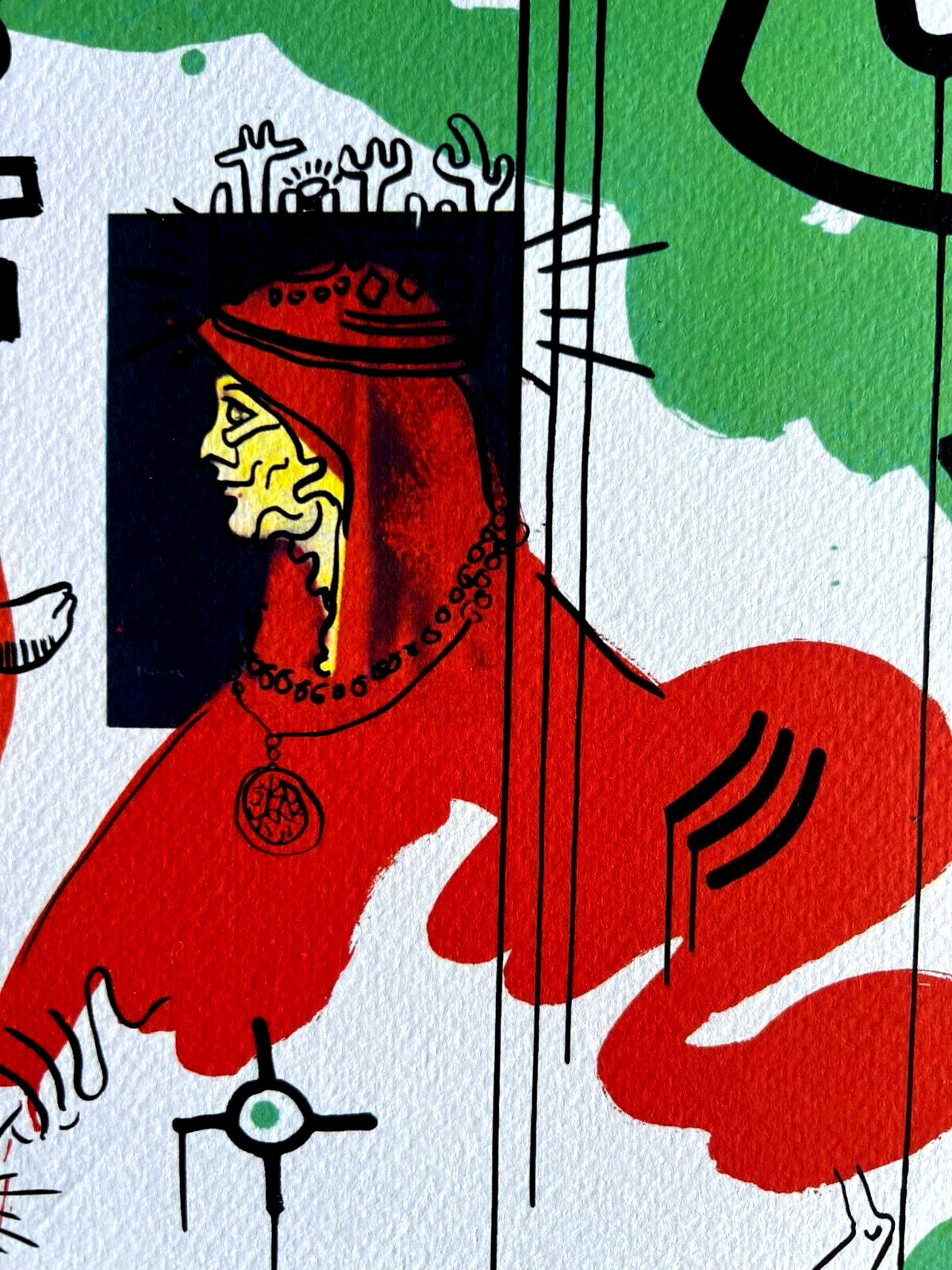 Keith Haring Lithograph Coa Signed Numbered Op Certified