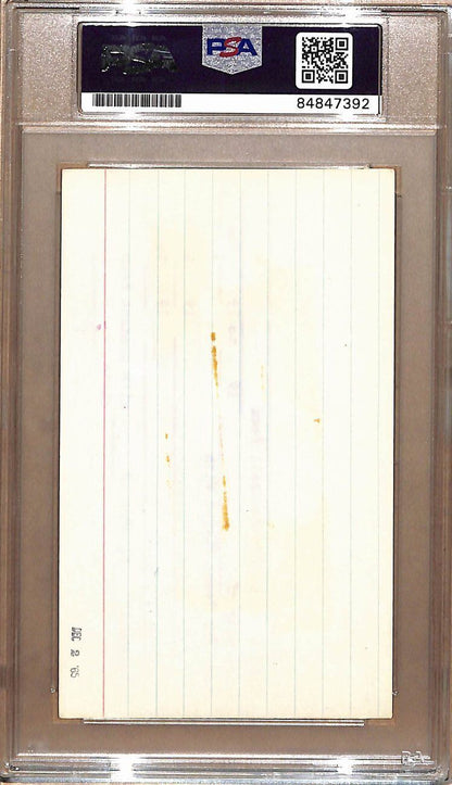 Henry Jordan Hof Autographed 3X5 Index Card Green