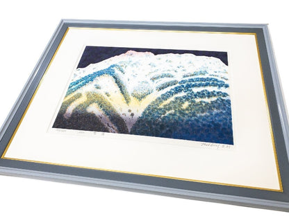 Munenori Makino Snow Peaks 1993 Japanese Woodblock Print Ed.165/250 Signed