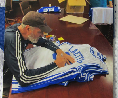 Christian Laettner Duke Signed/Inscr The Shot Basketball Jersey Psa/Dna 165169