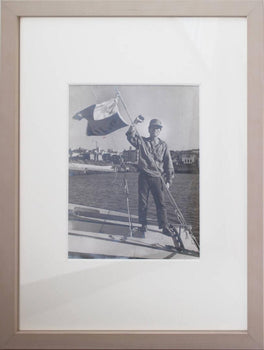 Sailing Allone 1962 Original Photo Kenichi Horie Japanese Flag San Francisco