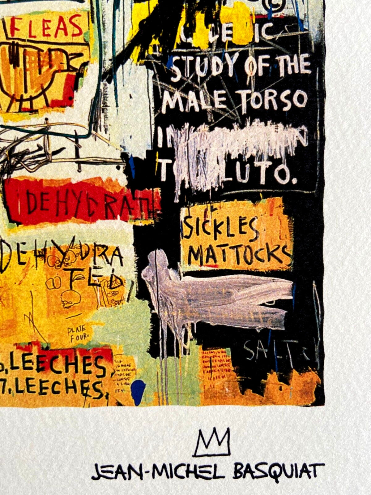 Jean-Michel Basquiat Lithograph Signed Numbered COA by Hand