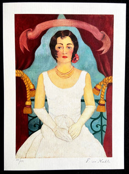 Frida Kahlo Lithograph Certified Signed Numbered