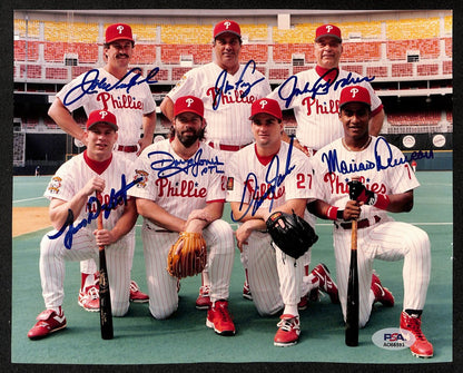 1994 Phillies All Stars/Coaches Multi Signed (7) 8X10 Photo  Psa/Dna Loa 196036