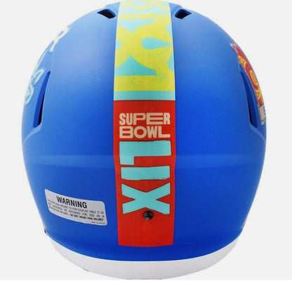 Super Bowl 59 Riddell Royal Blue Speed Authentic