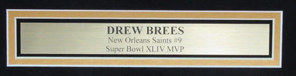 Drew Brees Hof Autographed 16X20 Photo Saints Framed Beckett 179400