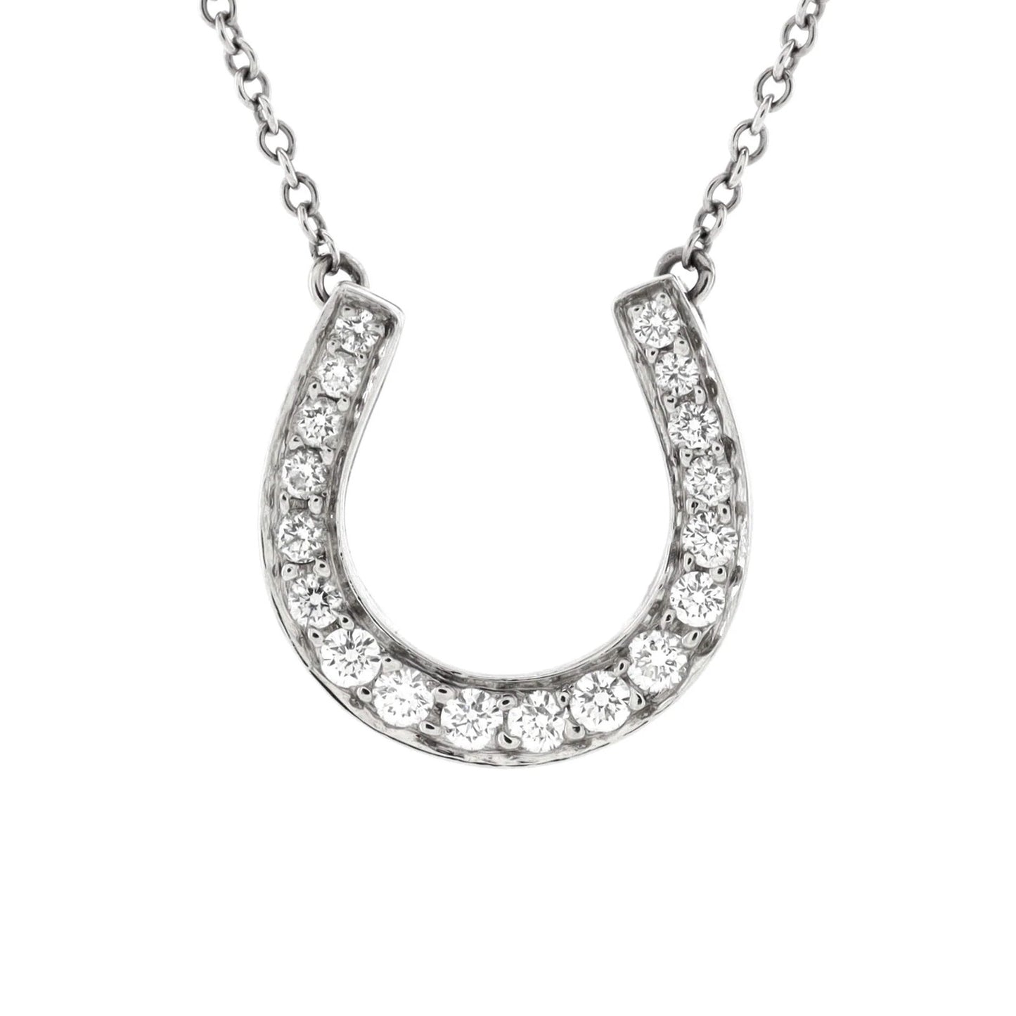 Tiffany & Co. Horseshoe Necklace Platinum With Diamonds