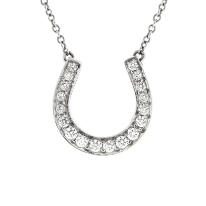 Tiffany & Co. Horseshoe Necklace Platinum With Diamonds