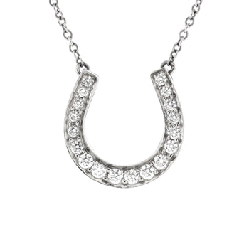 Tiffany & Co. Horseshoe Necklace Platinum With Diamonds
