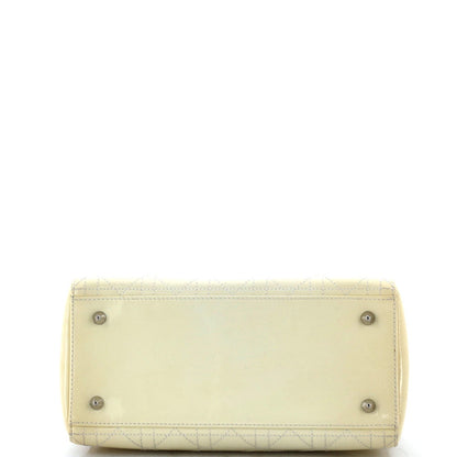 Christian Dior Lady Dior Bag Cannage Quilt Patent Medium