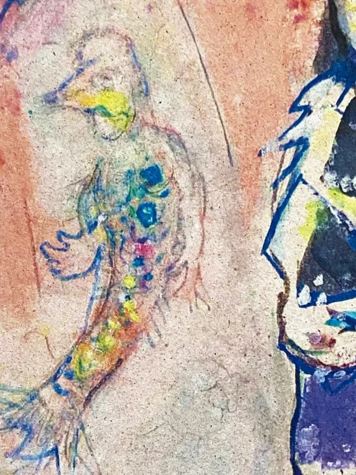 Marc Chagall Numbered Coa Lithograph Signed Op