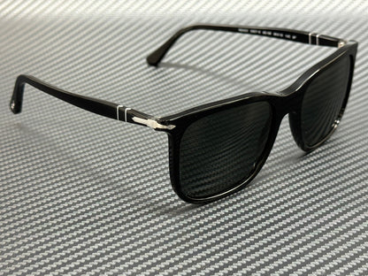 PERSOL PO3357S 95 58 RENZO Black Green Polarized Unisex 56 mm Sunglasses