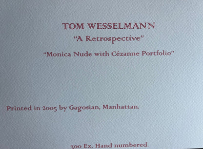 Tom Wesselmann Lithograph - Coa Signed Op Numbered By Hand