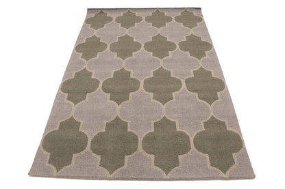Multicolored Trellis Design Foyer 5X8 Hand-Tufted
