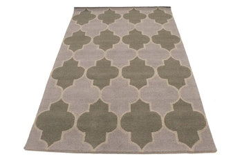 Multicolored Trellis Design Foyer 5X8 Hand-Tufted