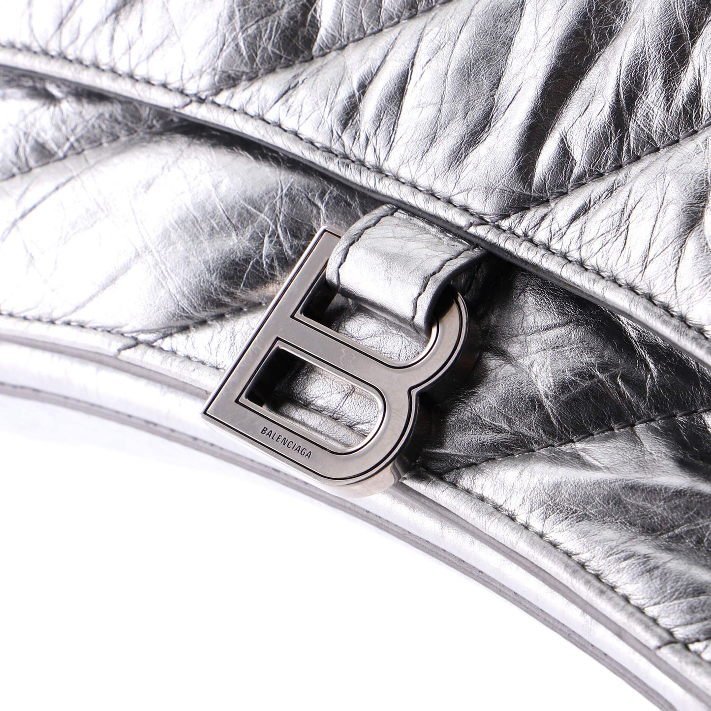 Balenciaga Crush Chain Flap Bag Quilted Crushed Calfskin Small