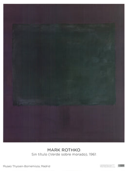 Mark Rothko Green On Purple 