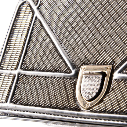Christian Dior Diorama Flap Bag Beaded Leather Small