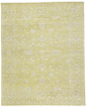 Hand-Knotted Muted Floral Transitional 8X10