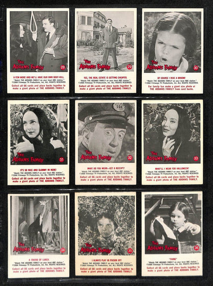 1964 The Adams Family Card Complete Set (1-66) Tv