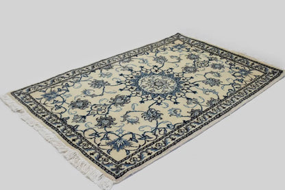 Classic Floral Plush 3X5 Nain Kashmar Oriental