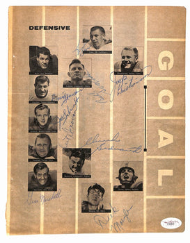 1957 Nfl All-Pros Signed (9) 8.5X11 Magazine Page Photo Marchetti Jsa 194951