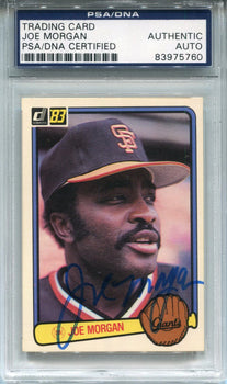 Joe Morgan Autographed 1983 Topps Card (Psa)