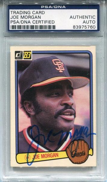 Joe Morgan Autographed 1983 Topps Card (Psa)
