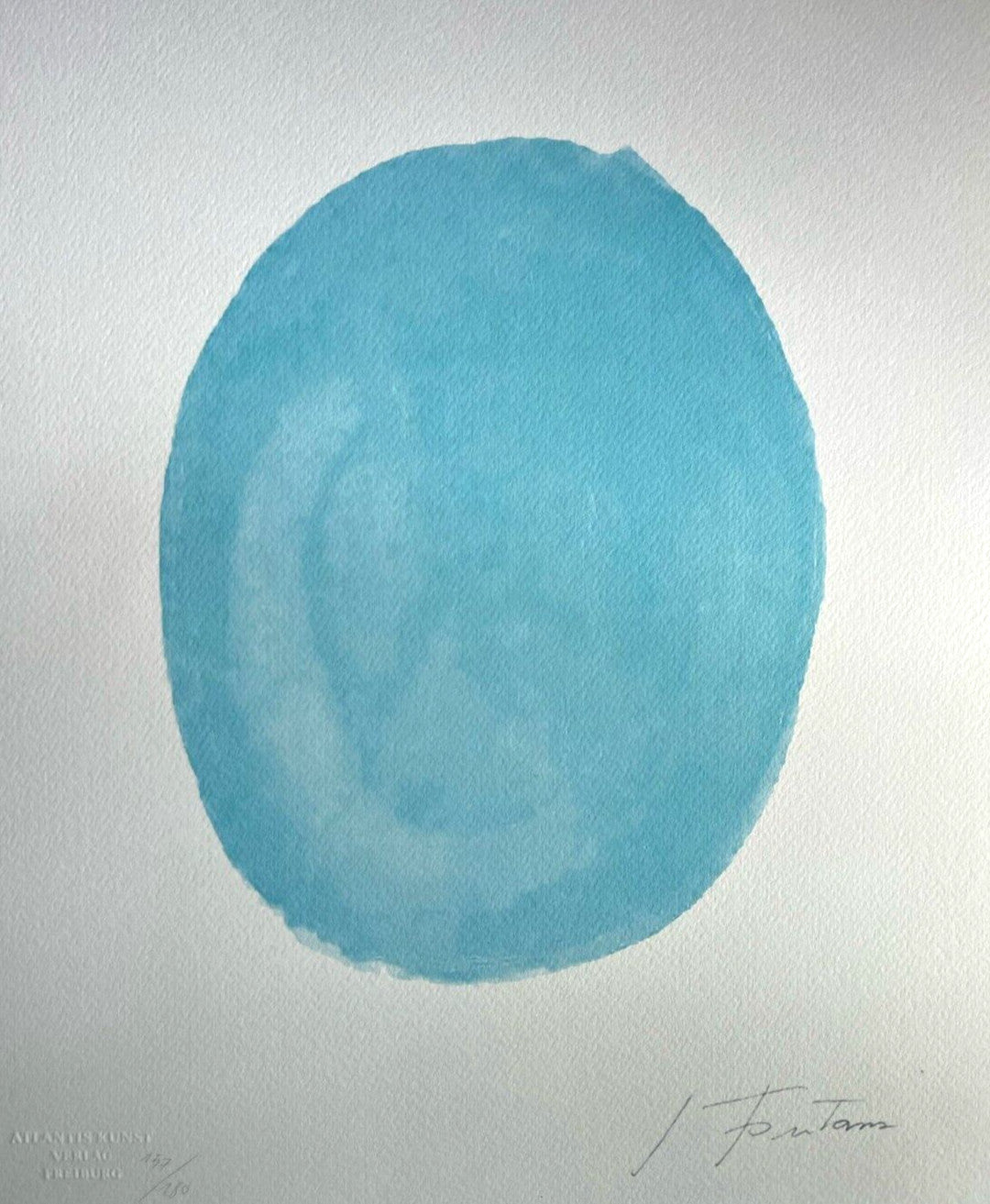 Lucio Fontana Lithograph 1978 Coa Signed In Pen Numbered In Pencil