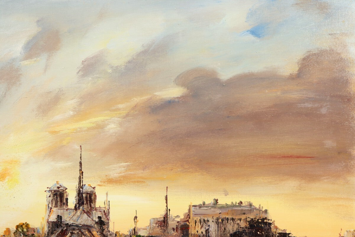 Tepo "Notre Dame De Paris" Original Oil Painting On Canvas P15 6550Cm Signed
