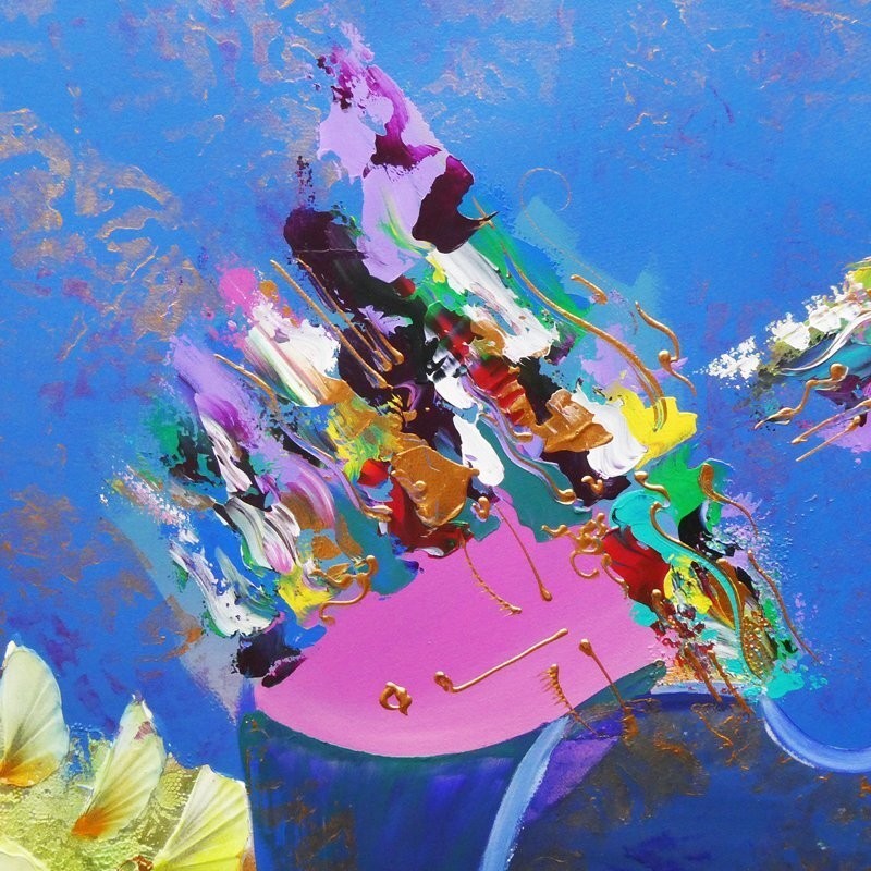 Lee White "Figurative" Large Mixed Media Ltd Ed 2000 Signed Contemporary Art